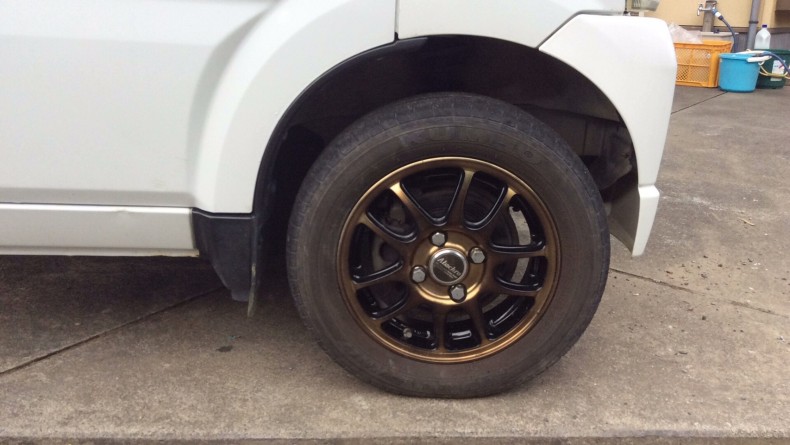 タイヤホイール前