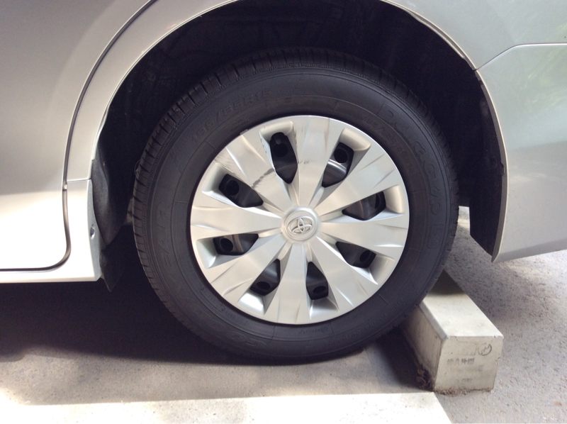 タイヤホイール前