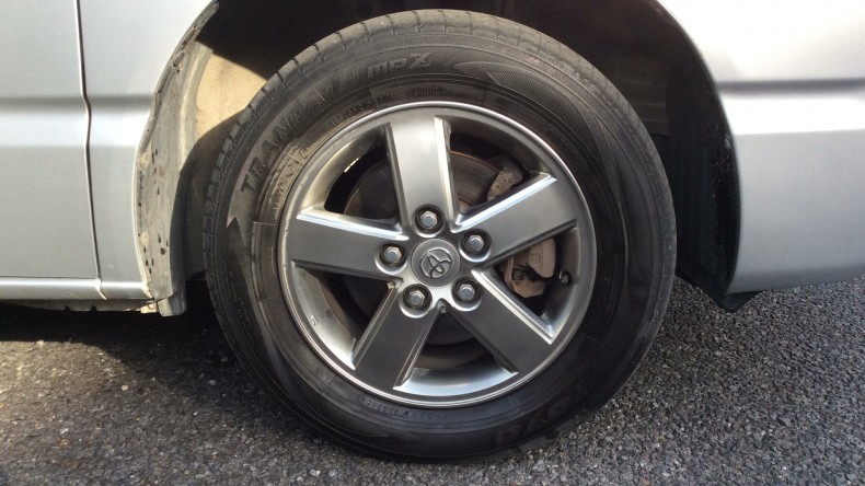 タイヤホイール前