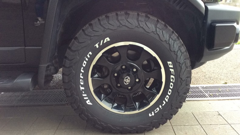 タイヤホイール前