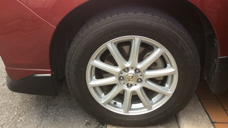 タイヤホイール前