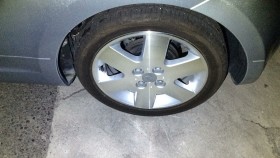 タイヤホイール前