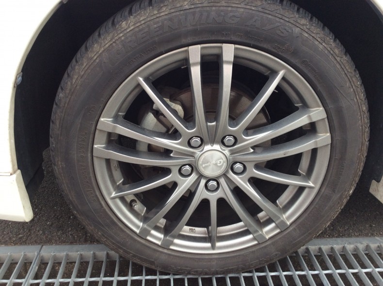 タイヤホイール前