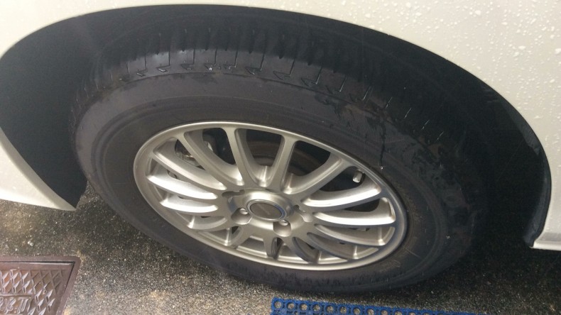 タイヤホイール前