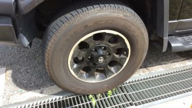 タイヤホイール前