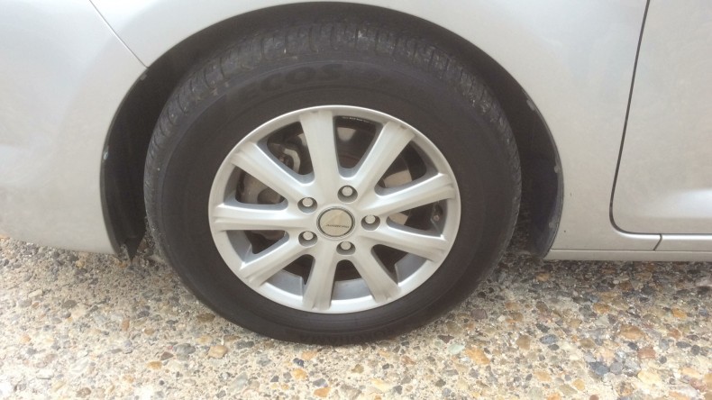 タイヤホイール前