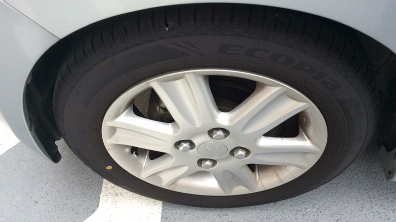 タイヤホイール前